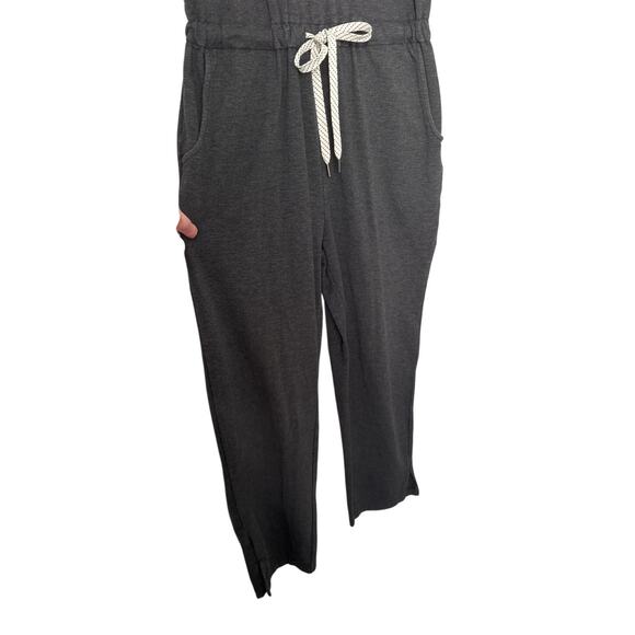 Zella Gwen Sleeveless Knit Jumpsuit in Gray Dark Heather Athleisure XS - Picture 8 of 9